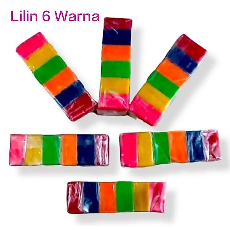 Lilin Mainan - Mainan Lilin Plastisin Malem Plastisin isi 6 Warna - Lilin Mainan