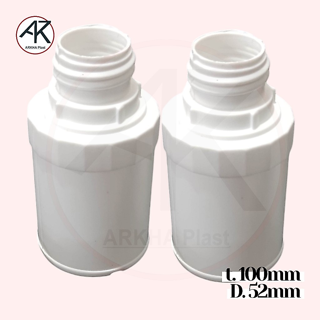 Botol LABOR 125 ml agro Pert 125ml Plastik HDPE solid pupuk Bulet cc putih bening