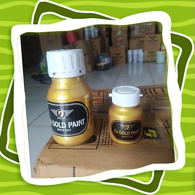 GOLD PAINT/ SILVER PAINT RJ LONDON 80gram cat warna emas silver