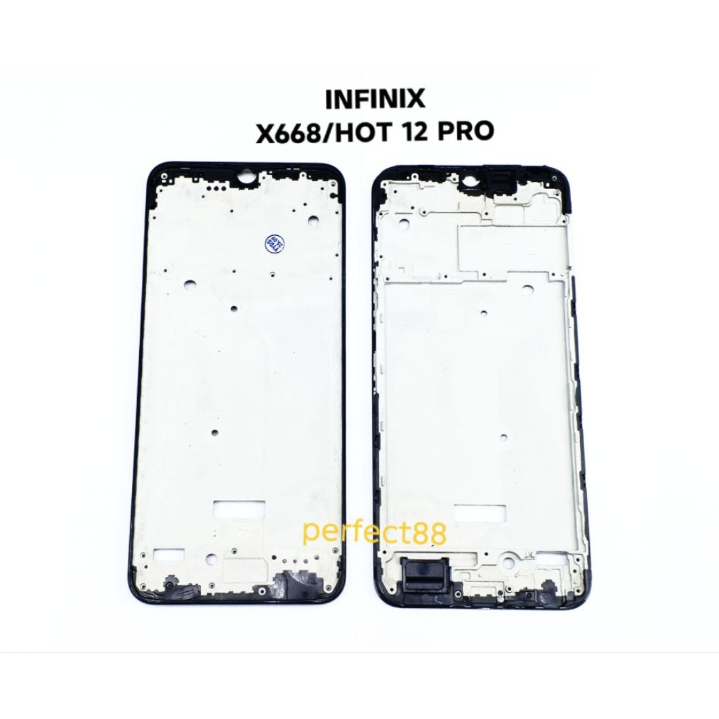 [ COD ] FRAME LCD INFINIX X668 - X668C - HOT 12 PRO - MIDDLE FRAME - TULANGAN LCD - DUDUKAN LCD