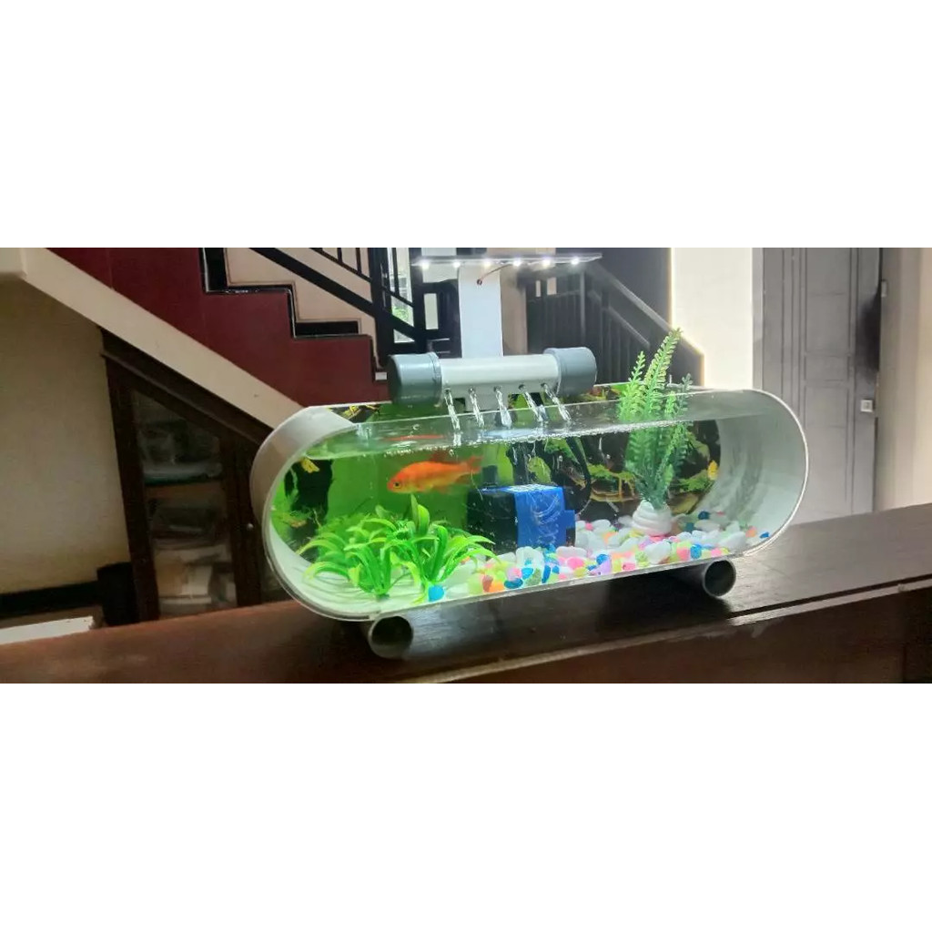 (SG) Aquarium / Aquarium Mini Ikan Hias Fullset