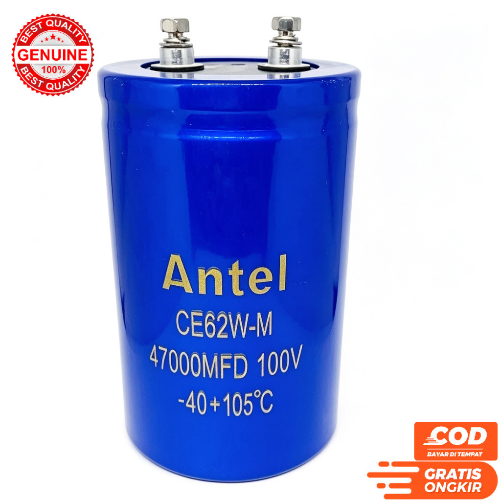 ELCO 47000MFD 100V KAPASITOR ELKO 47000 UF 100 VOLT MERK ANTEL ORIGINAL