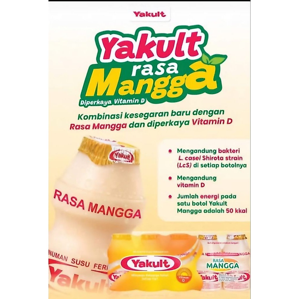 YAKULT VARIAN BARU RASA MANGGA
