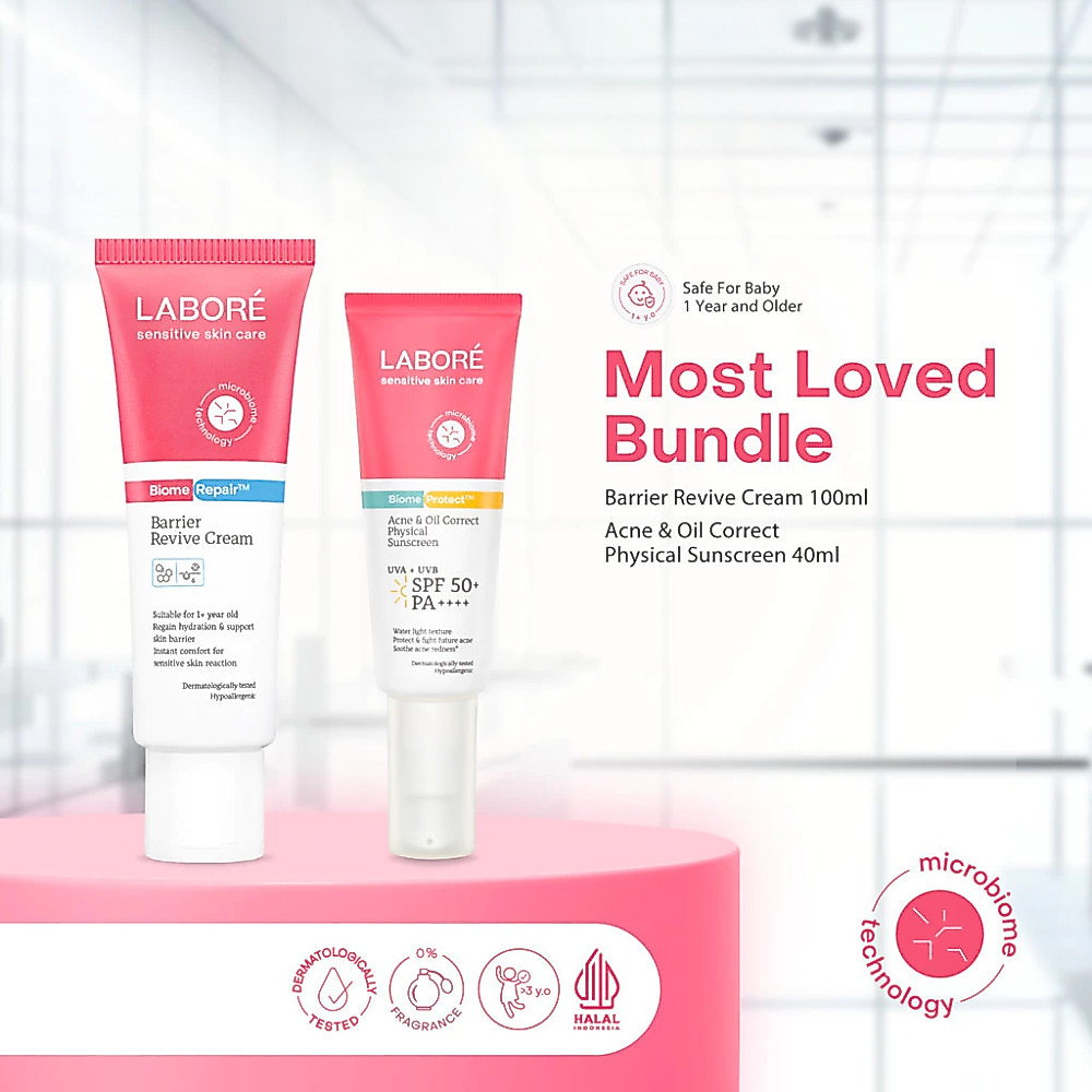Labore Most Loved Bundle For Normal and Acne Skin - ( Physical Sunscreen + Barrier Revive Cream)