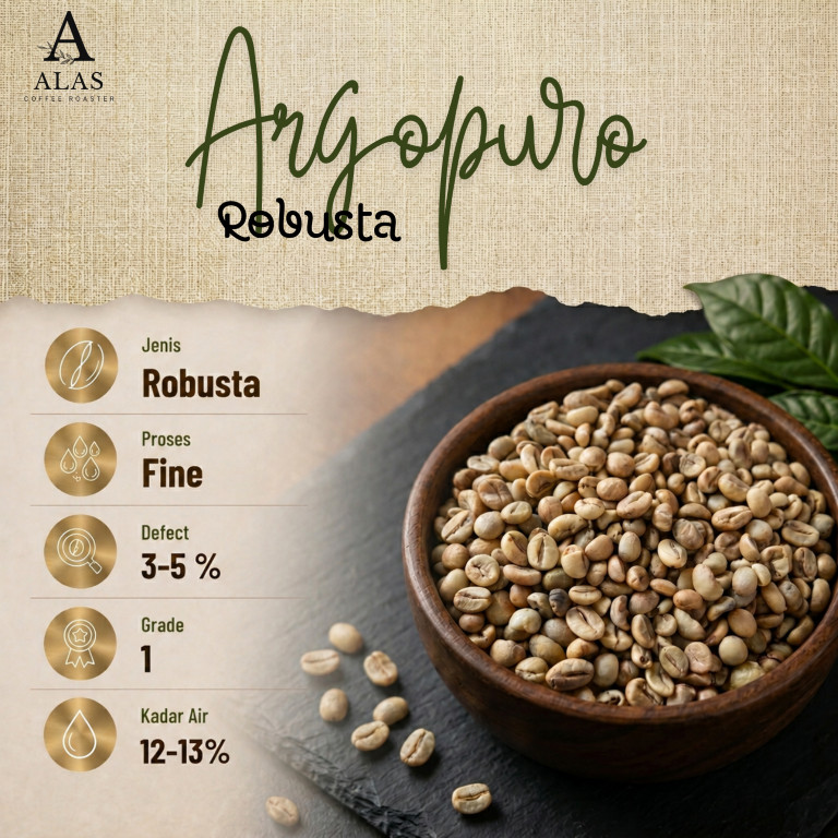 Robusta Argopuro Grade 1 Green Bean | Biji Kopi Mentah 1kg