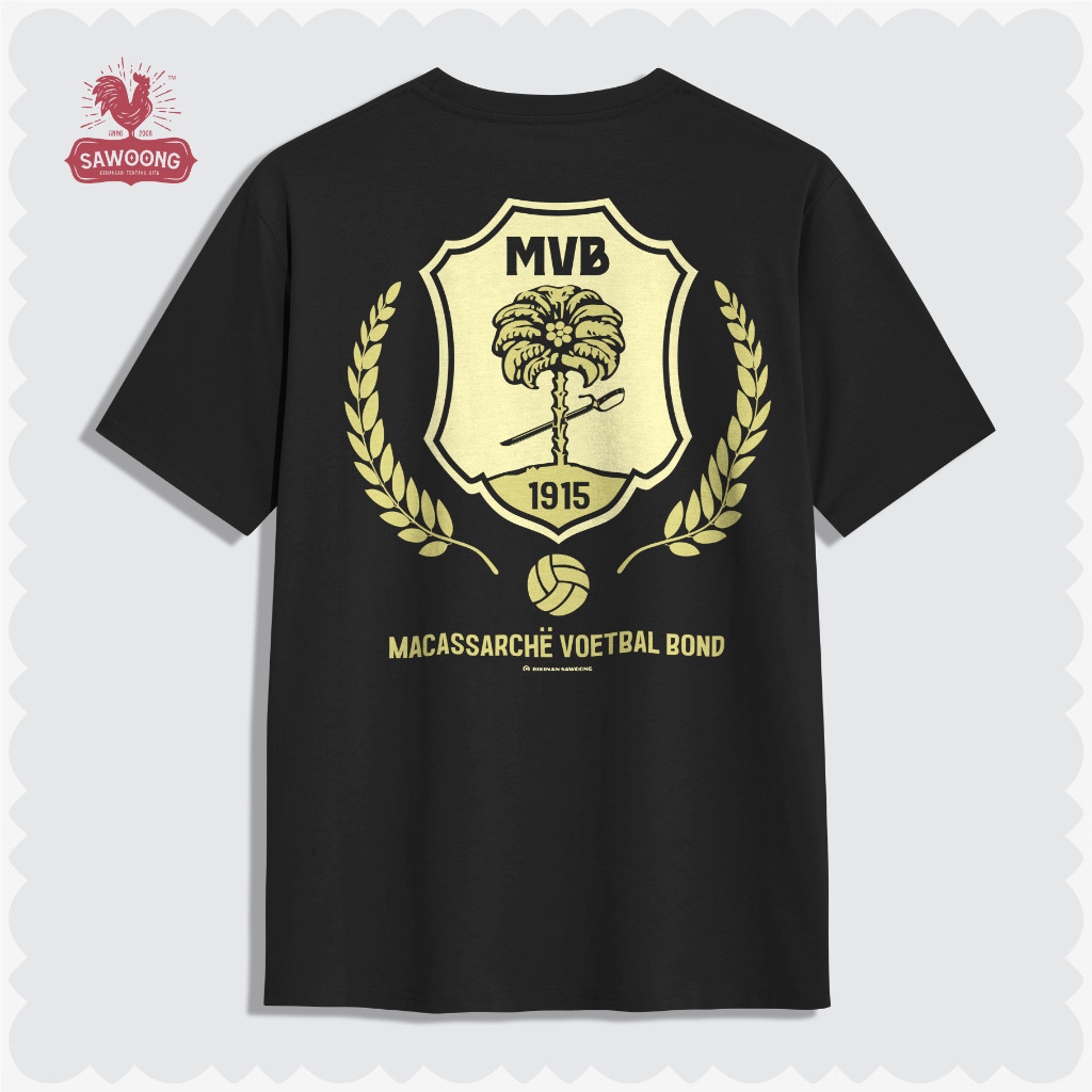 SAWOONG Kaos Vintage Retro PSM Makassar Jadul MVB T-Shirt