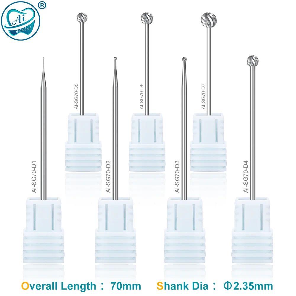 Mata Bor Bedah Gigi Berlian 20° Handpiece Bedah Sudut/Lurus Strawberry Drills dengan ukuran 45/70/12