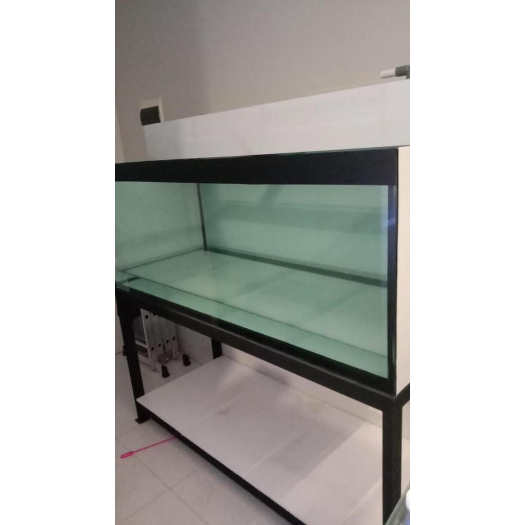 Aquarium 150x50x50 Top filer dan rak galvanis