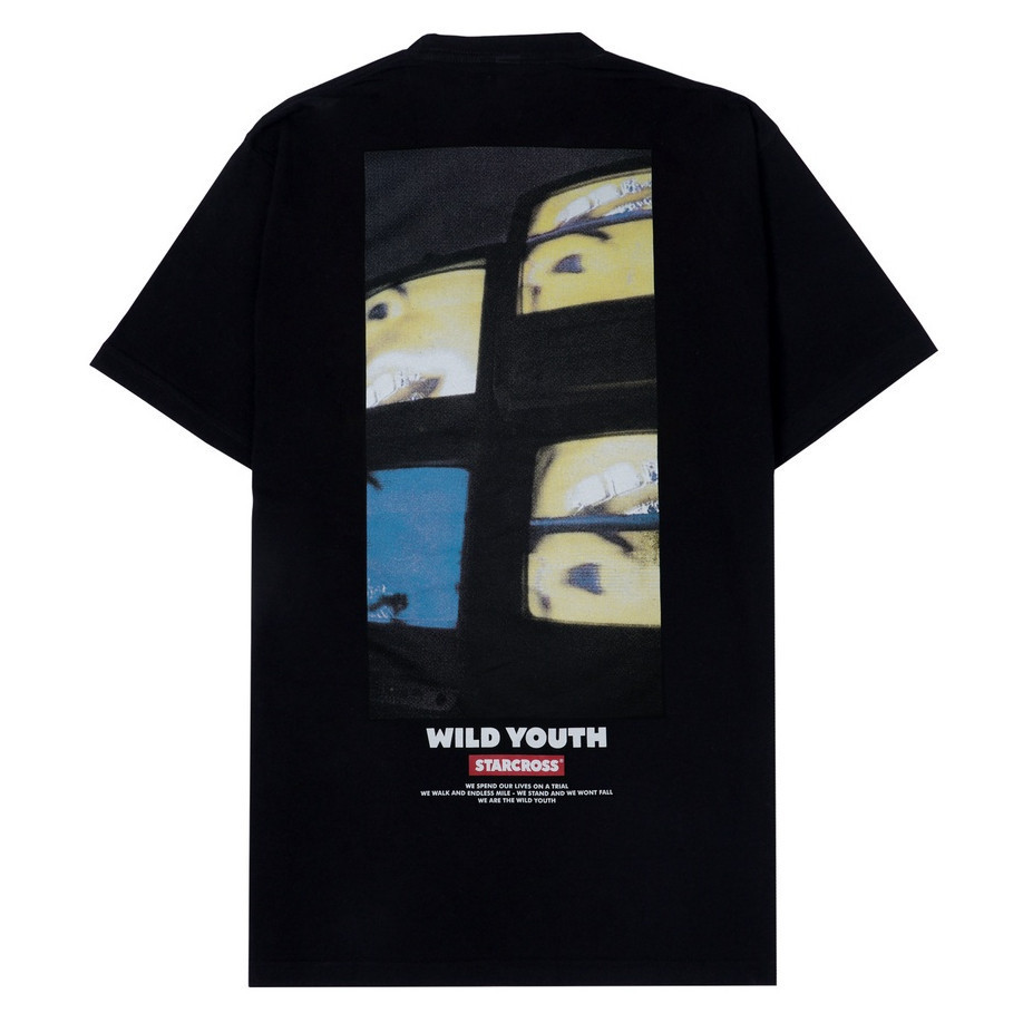 STARCROSS Kaos Pria - MULTIVISION - Black Original 100% Katun