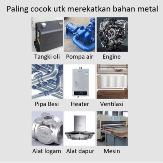 PROMOLem AB kafuter - Lem logam anti bocor, lem super kuat, menempelkan peralatan mesin, mesin, lem 