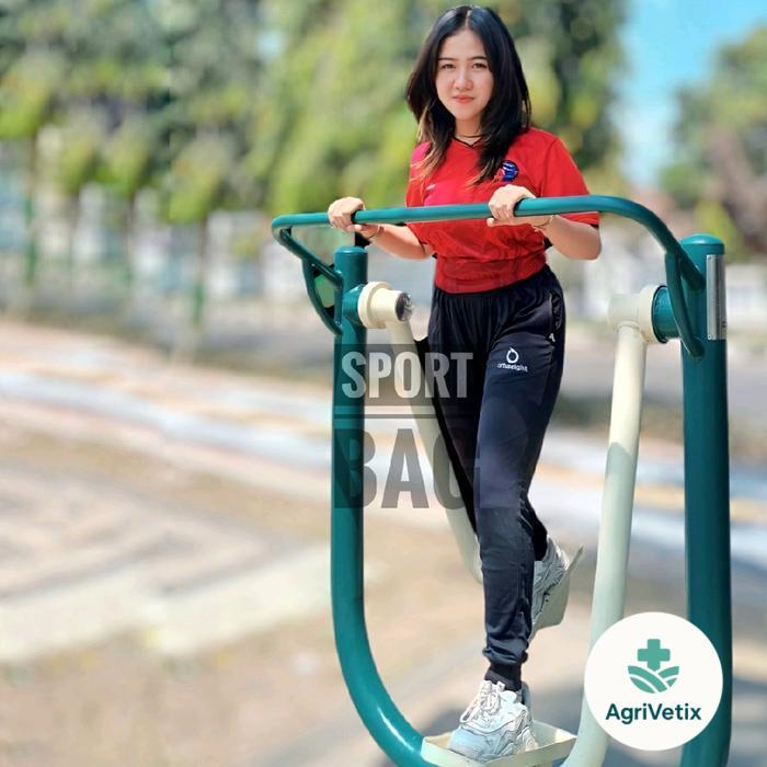 Celana Joger - Jogger Pants Sport Pria & Wanita Logo Bordir Ortus Putih - -, -