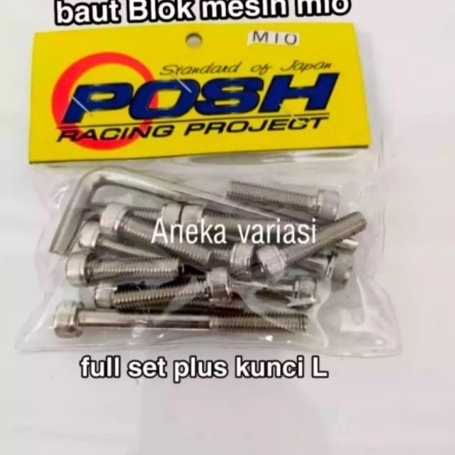baut blok mesin CVT Yamaha Mio,Mio M3,Mio soul