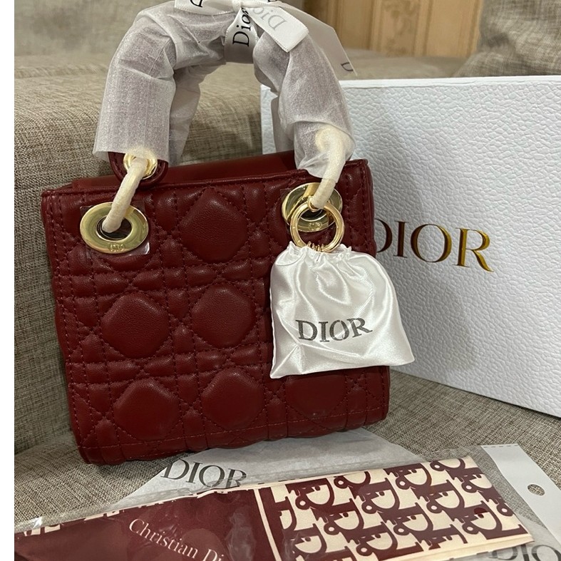 Lady Dxor Mini Bag Burgundy Premium