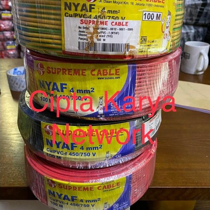 Kabel Supreme Nyaf 4mm / Af 4mm Supreme Serabut 100m / nyaf 4 mm 1x4mm