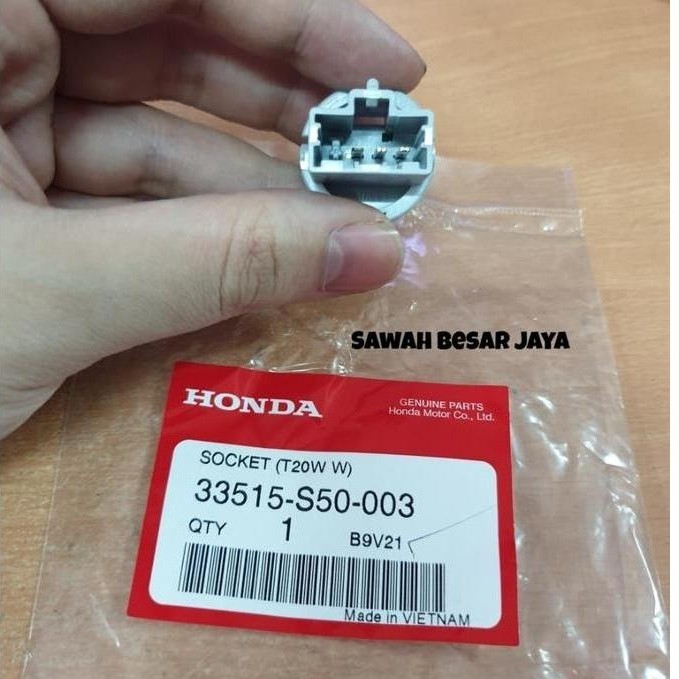 Socket Soket Fitting T20 Bohlam Lampu Rem Belakang Stop Lamp Honda City Z 1999 2000 2001 2002 - City