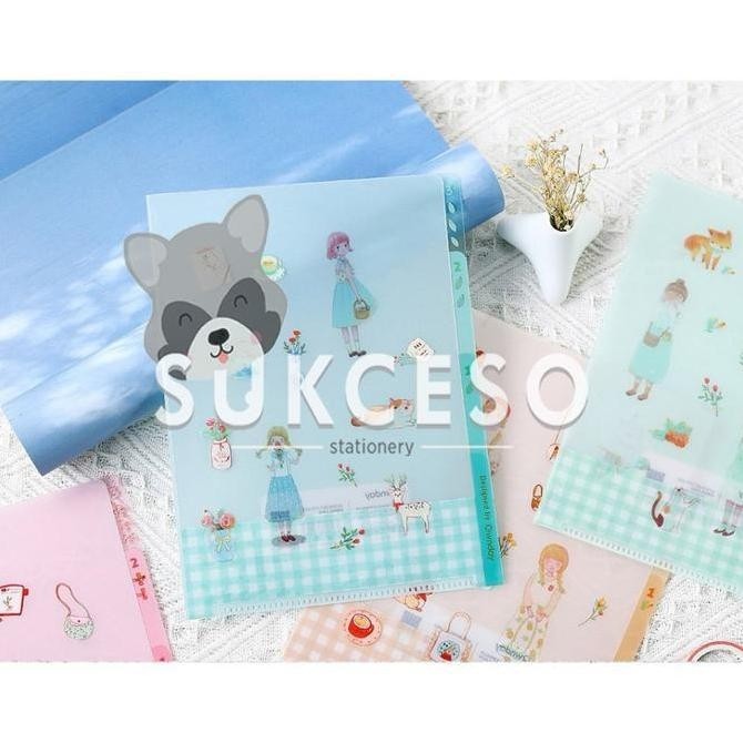 Fairy Forest 3 Pockets File Folder A6 /Map File Holder Lucu Unik Murah