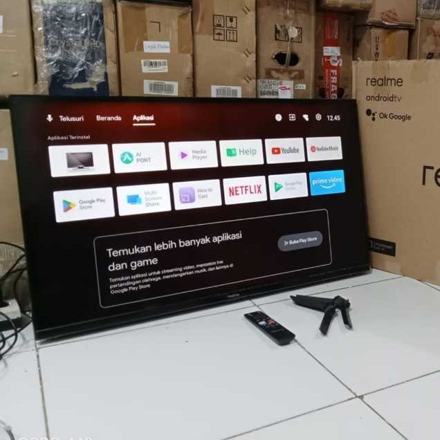 TV LED REALME ANDROID 32 INC KONDISI MINUS BEKAS MASIH SEGEL (6742)