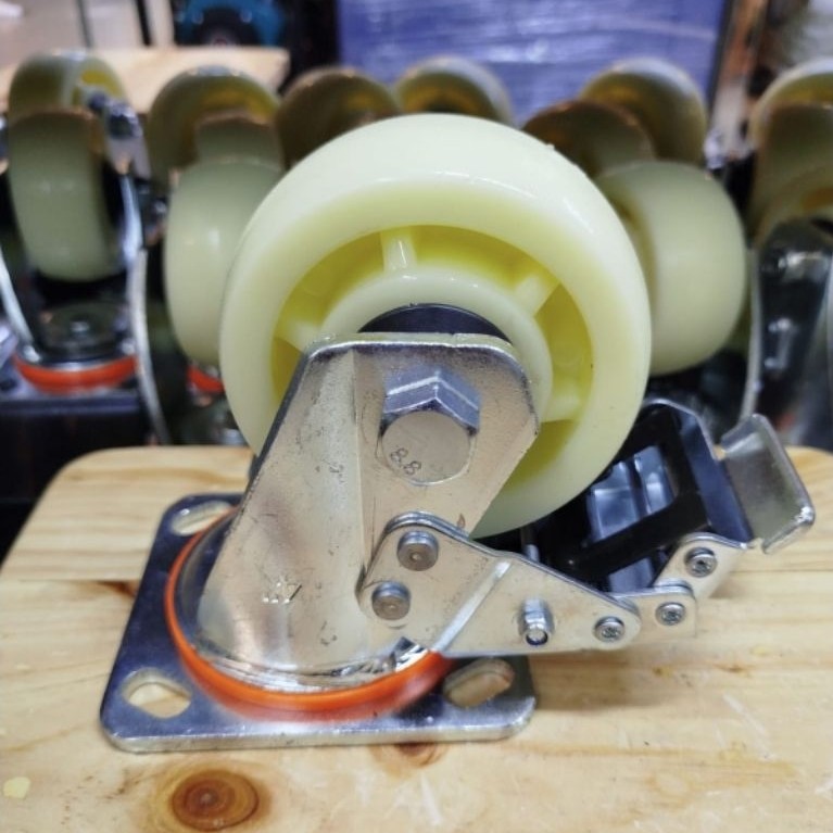 Roda nylon hd 4inch rem MURAHHH roda troli 4"