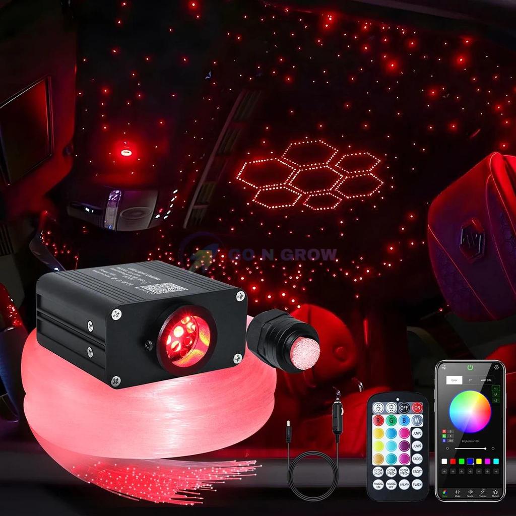 Lampu Hias Fiber Optik RGBW 16w LED Fiber Optic Engine End Glow Fiber Lampu Hias Plafon