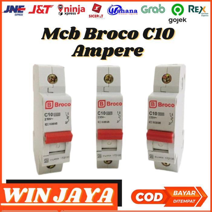 MCB BROCO C10 MCB SAKLAR LISTRIK BROCO C10 AMPERE 1 PHASE - MULTICOLOR.