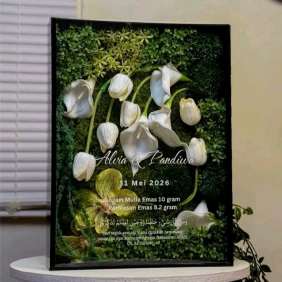Mahar Akrilik Hitam 30X40 / Mahar Akrilik / Mahar Garden Series