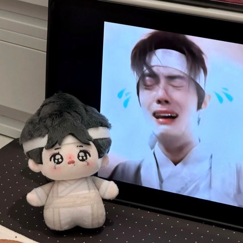 10cm Xiao Zhan Zanghai Biography Cotton Doll Fan Made Peripheral Star Same Plush Toy Pendant Anniver