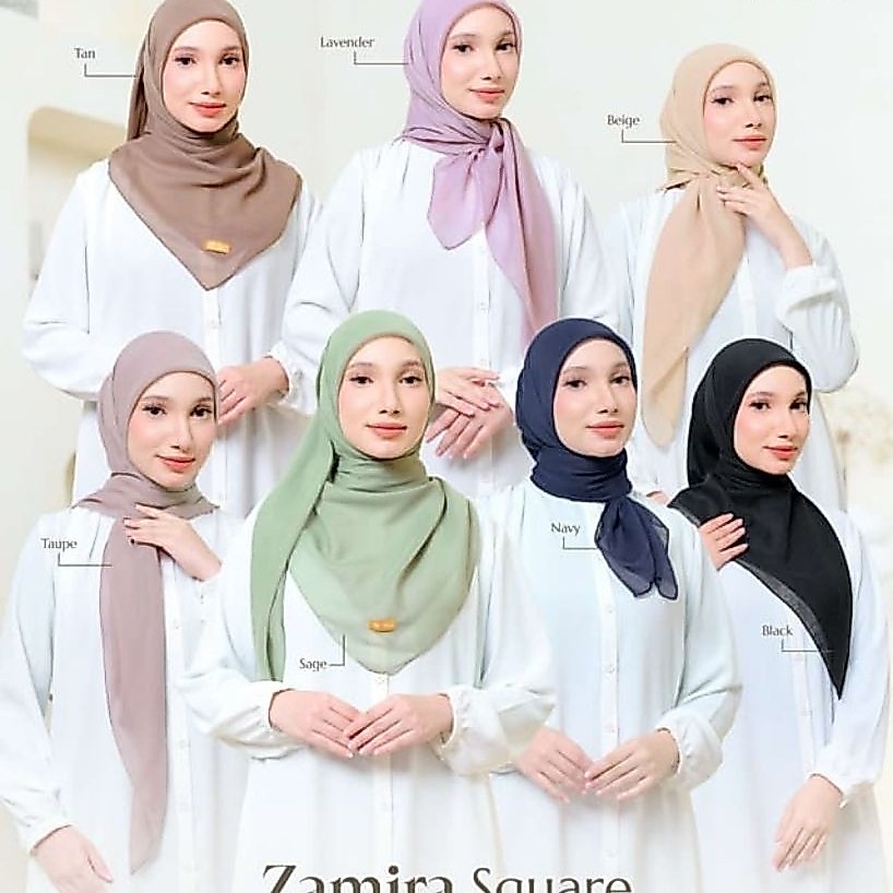 Nibras Hijab Polos kain voal Lembut Nyaman