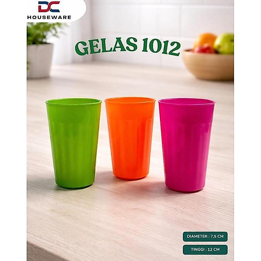 ( GELAS 1012 PLASTIK WARNA) - Gelas Plastik Warna warni / Gelas RR warna