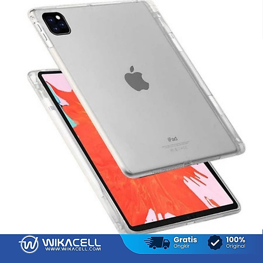 Case Silicon Jelly iPad Air 4/5/6 10.9" With Apple Pencil Slot Clear