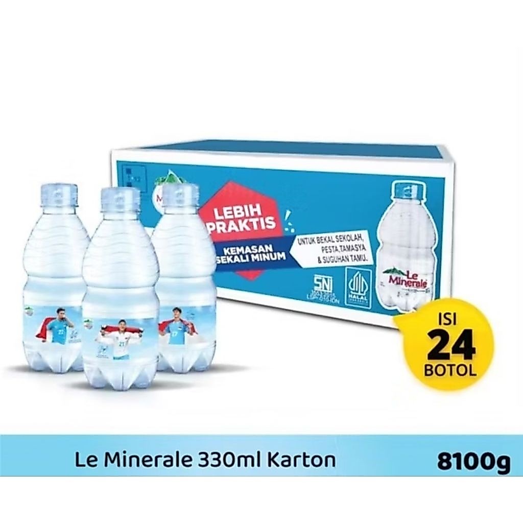 Le minerale 330ml 1 dus - Air leminerale 330ml - Leminerale botol 330ml - 1 dus 24 botol
