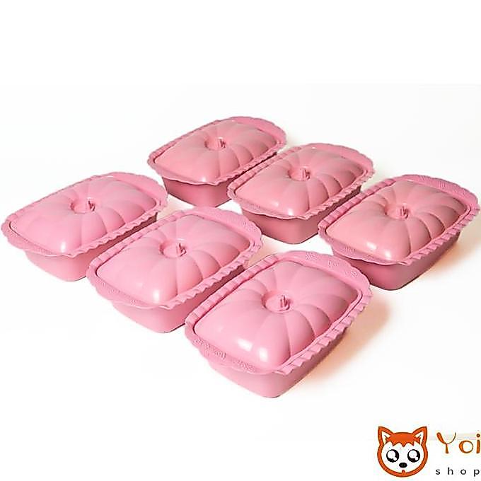 Essen- (6Pcs) Set Basi Prasmanan Plastik / Wadah Saji Prasmanan / Tempat Makan Prasmanan Set / Wadah