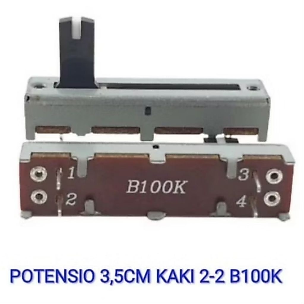 POTENSIO GESER 3,5 CM KAKI 2 - 2 B100K potensio
