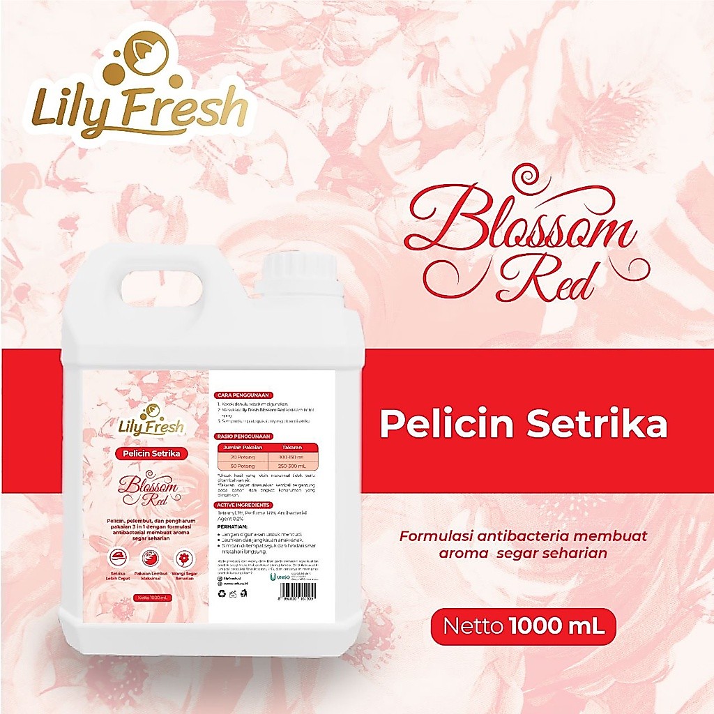 Pelicin Setrika Lily Fresh Pewangi Pakaian Laundry Parfum Laundry LILY FRESH 1 Liter Anti Bakteri