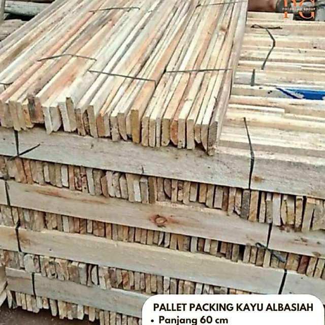 Palet Papan Paking Kayu Albasiah Panjang 60 cm