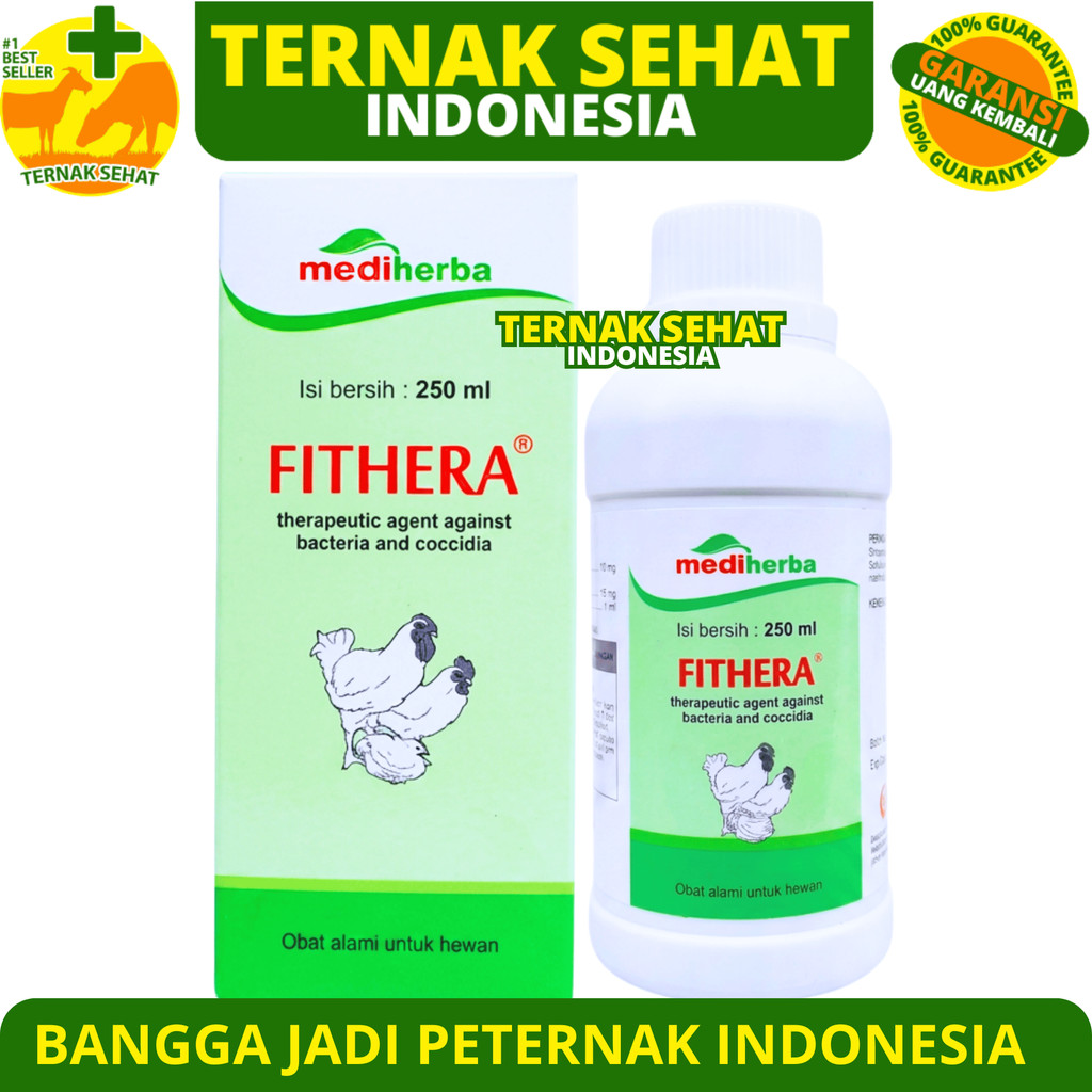 FITHERA 250ML MEDION - Obat Ayam Unggas Herbal Antibakteri Atasi Ngorok CRD Korisa Koksi Berak Darah