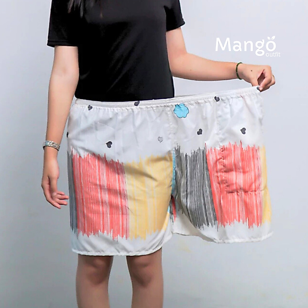 MANGO pendek wanita Celana Pendek Wanita Jumbo Bahan Adem Kolor Hot Pants Santai Ukuran Besar