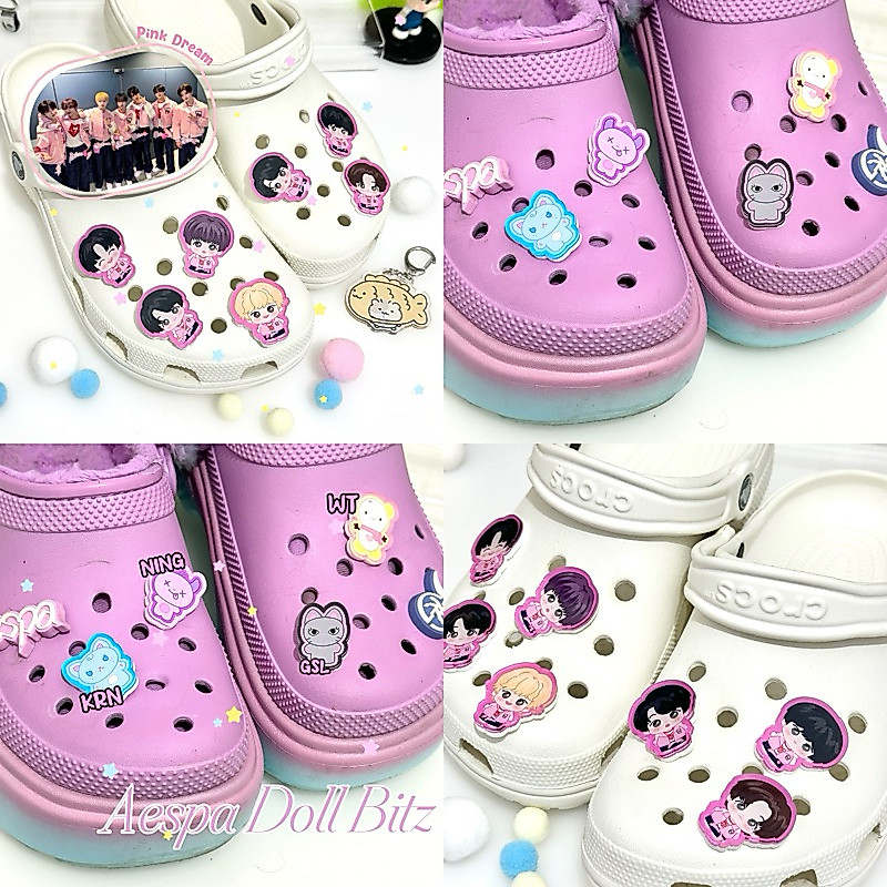 Inspired Nct Dream Pink Jibbitz Aespa Doll jibbitz I Aksesoris Sandal Kpop Blumebinu_