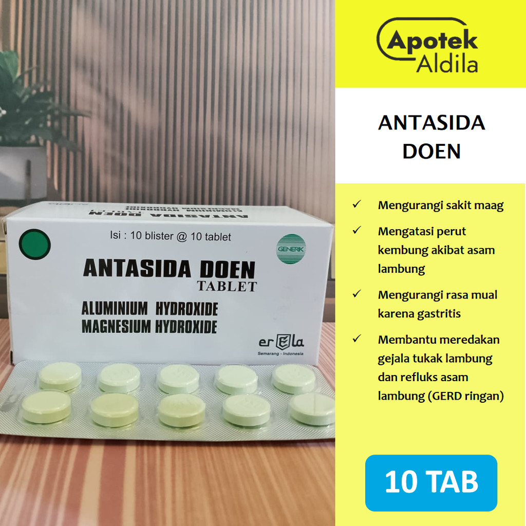 ANTASIDA DOEN PER STRIP ISI 10 TABLET MERSI OBAT LAMBUNG