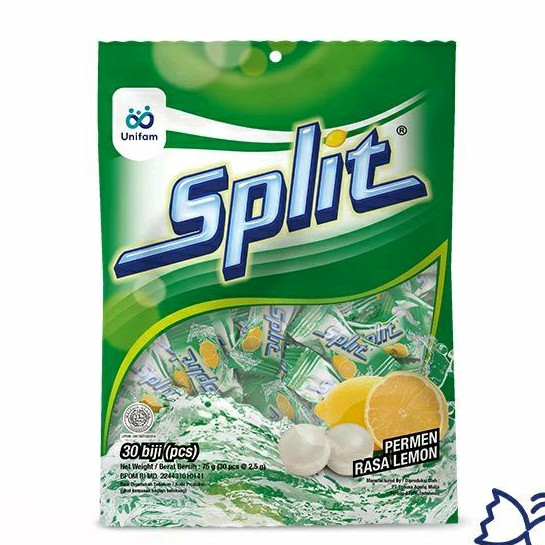 PERMEN SPLIT SODA RASA LEMON ISI 40 PCS ASAM SEGAR UNIFAM COLA