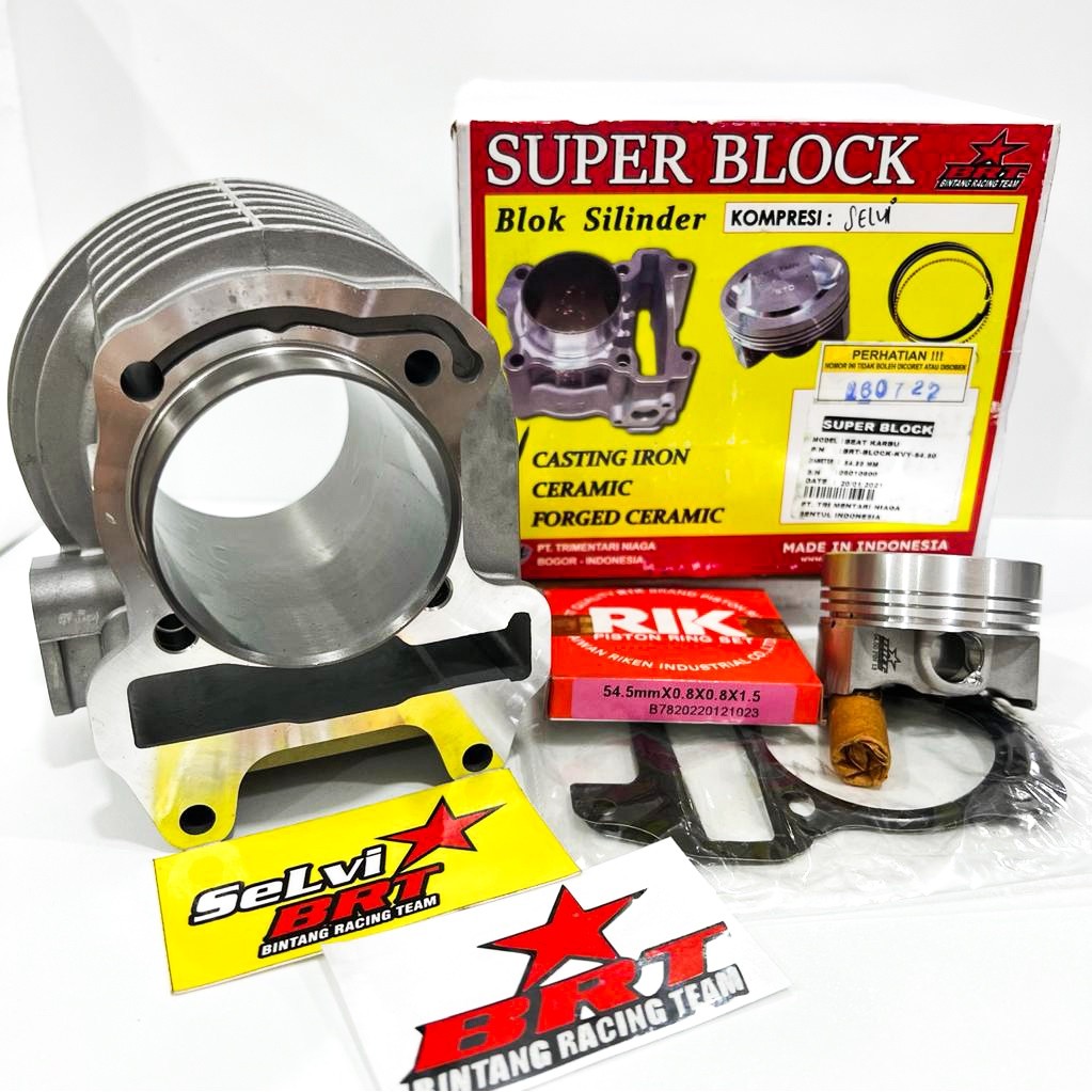 BLOK BRT BEAT KARBU SCOOPY SPACY KARBURATOR 54.50 BOREUP 130cc CAST IRON