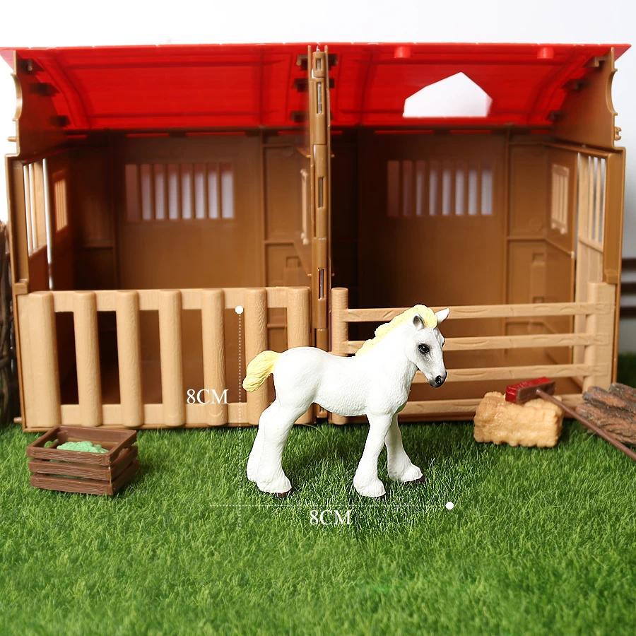 Set Figur Kuda Poni Realistis, Figur Anak Kuda Miniatur Detail, Mainan Kuda, Hadiah Ulang Tahun Nata