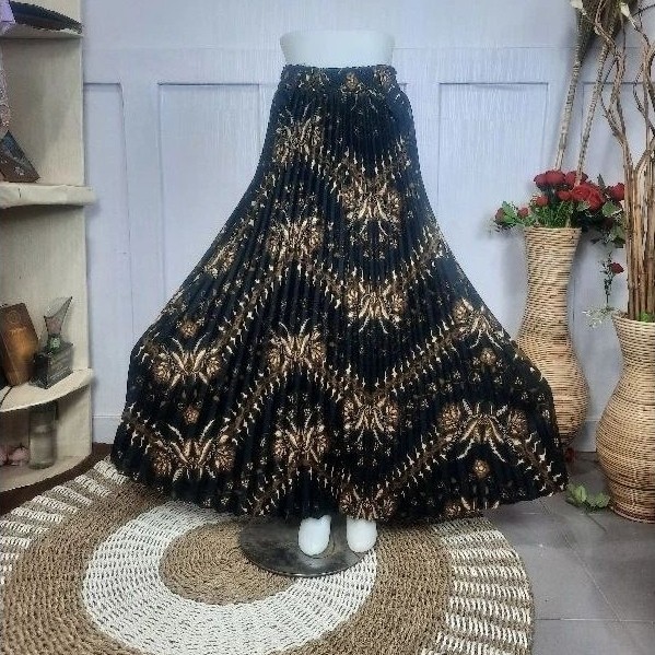 rok.plisket//rok batik jumbo // rok batik payung plisk // rok batik panjang jumbo payung plisket
