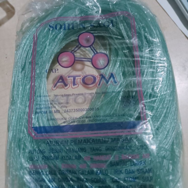 Mie Sohun Sagu Cap Atom Berat 150gram /pack