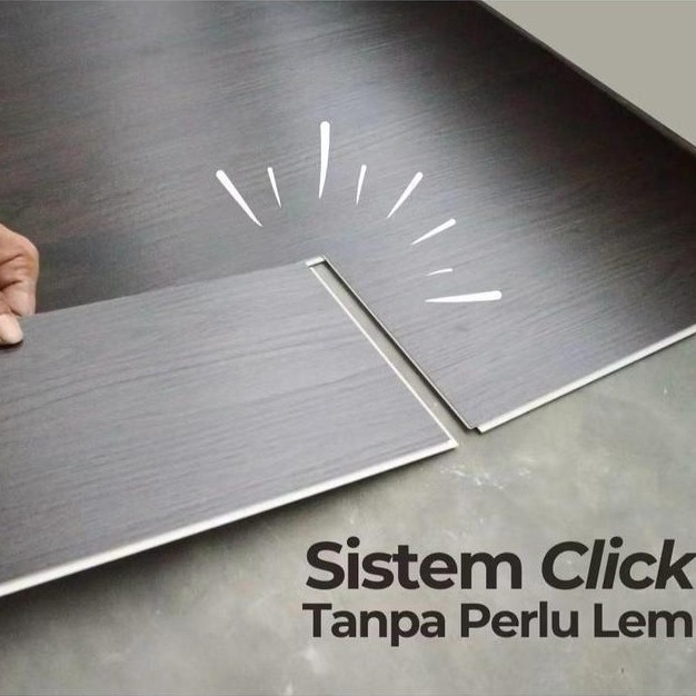 Masterhome Lantai SPC 5mm Tanpa Lem Spc Flooring Click Lantai SPC Motif Kayu Sistem Click Anti Rayap