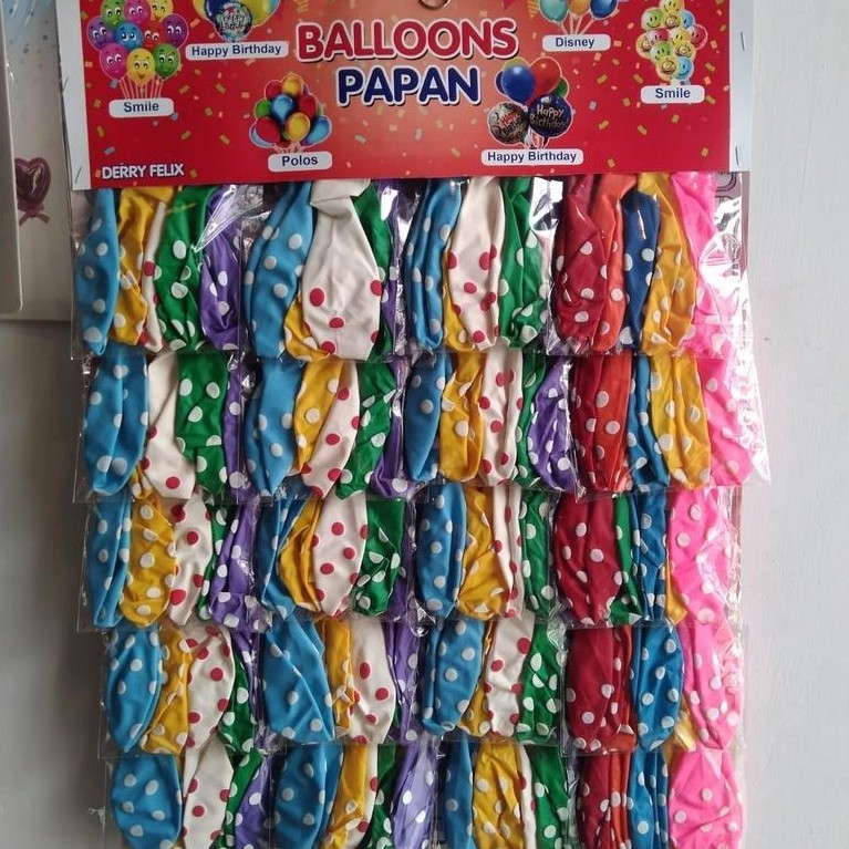Balon Papan Karakter Isi 100 Pcs Balon / Papan