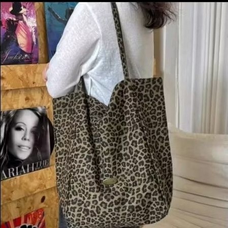 Tas Tote bag leopard