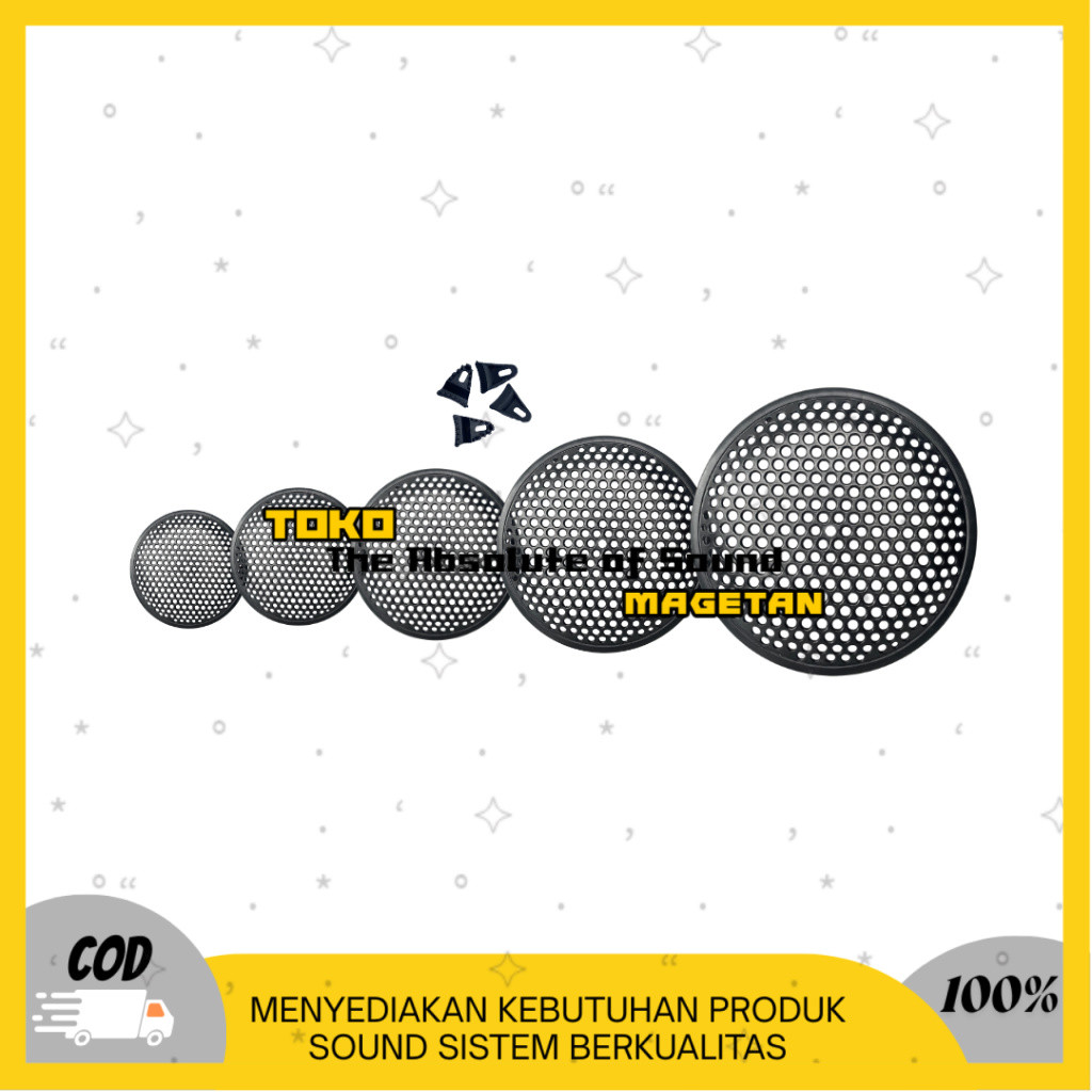 GRELL / GRILL BULAT SPEAKER TUTUP SPEAKER PVC GRILL BULAT