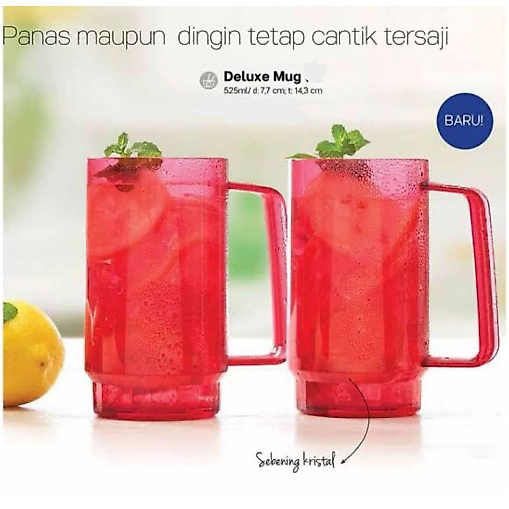 Deluxe mug tupperware 1pcs(ada gores simpan karna stok lama)
