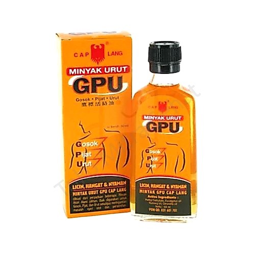 CAP LANG MINYAK URUT GPU Sereh 60 ml / MINYAK URUT GPU CAP LANG / CAPLANG MINYAK URUT GPU / MINYAK G