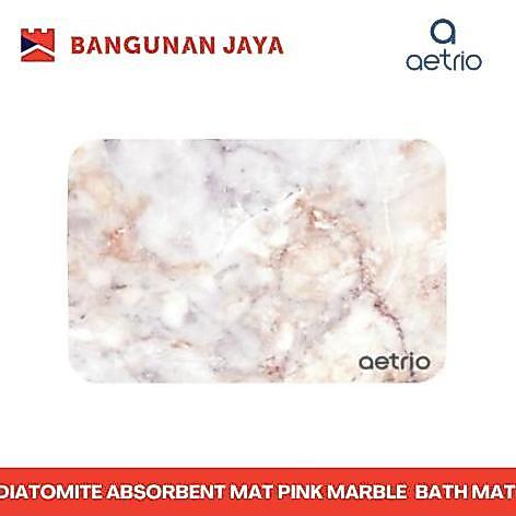 SUPER HEMAT - AETRIO DIATOMITE ABSORBENT MAT PINK MARBLE BATH MAT | PINK MARBLE KESET KAKI